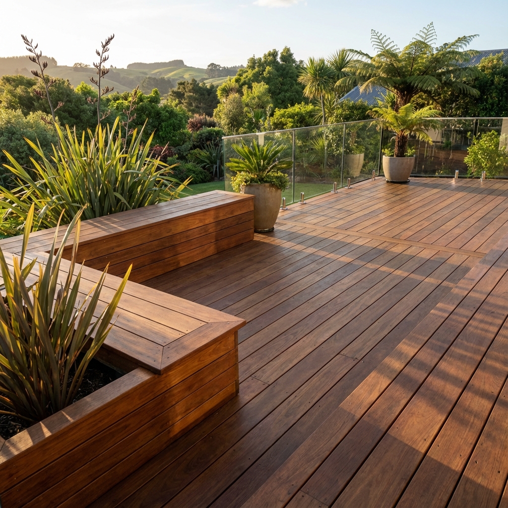 Wood staining service by Wellington Decorators